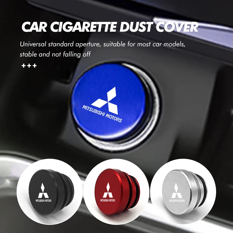 Car Aluminum Alloy Cigarette Dust Cover Cigarette Lighter Cap For Mitsubishi Lancer ASX Pajero Mirage Attrage Xpander Outlander