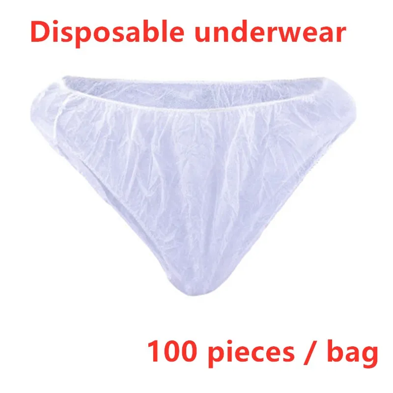 100Pcs Non-woven Fabric Disposable Underpants Foot Massage Sauna Beauty Nursing Salon Spa Travel Briefs