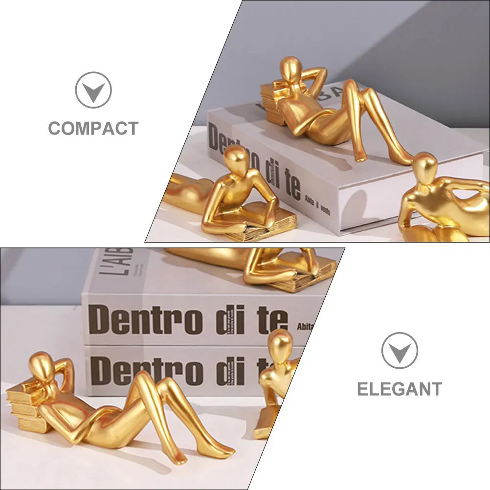 

Abstract Reader Statue Resin Sculpture Desktop Ornament for Living Room Office Shelf Decor Book Shelf Decor Reader Statue