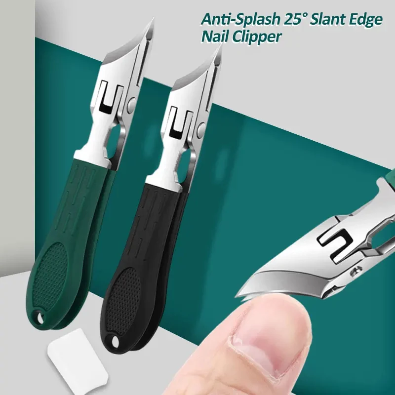 25° Slant Edge Nail Clipper Anti-Splash Cuticle Remover Professional Eagle Beak Oblique Toe Nail Trimmers Manicure Pedicure Tool