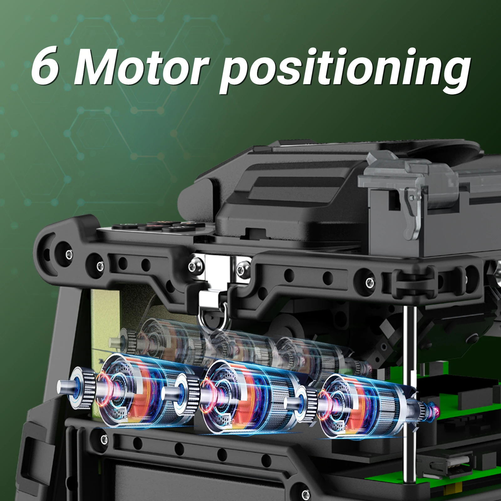 Komshine  FX39 Core Alignment Fiber Optic Fusion Splicer 6 Motor Welding Machine W/Fast Splicing &Heating Time, 3 Years Warranty