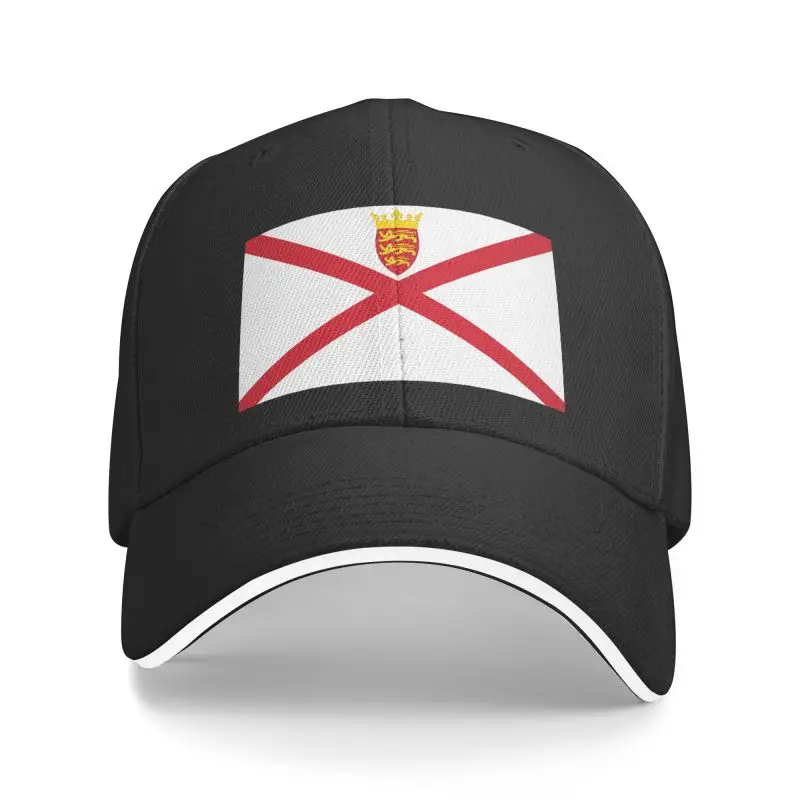 Personalized Flag Of Jersey Baseball Cap for Men Women Adjustable Dad Hat Streetwear