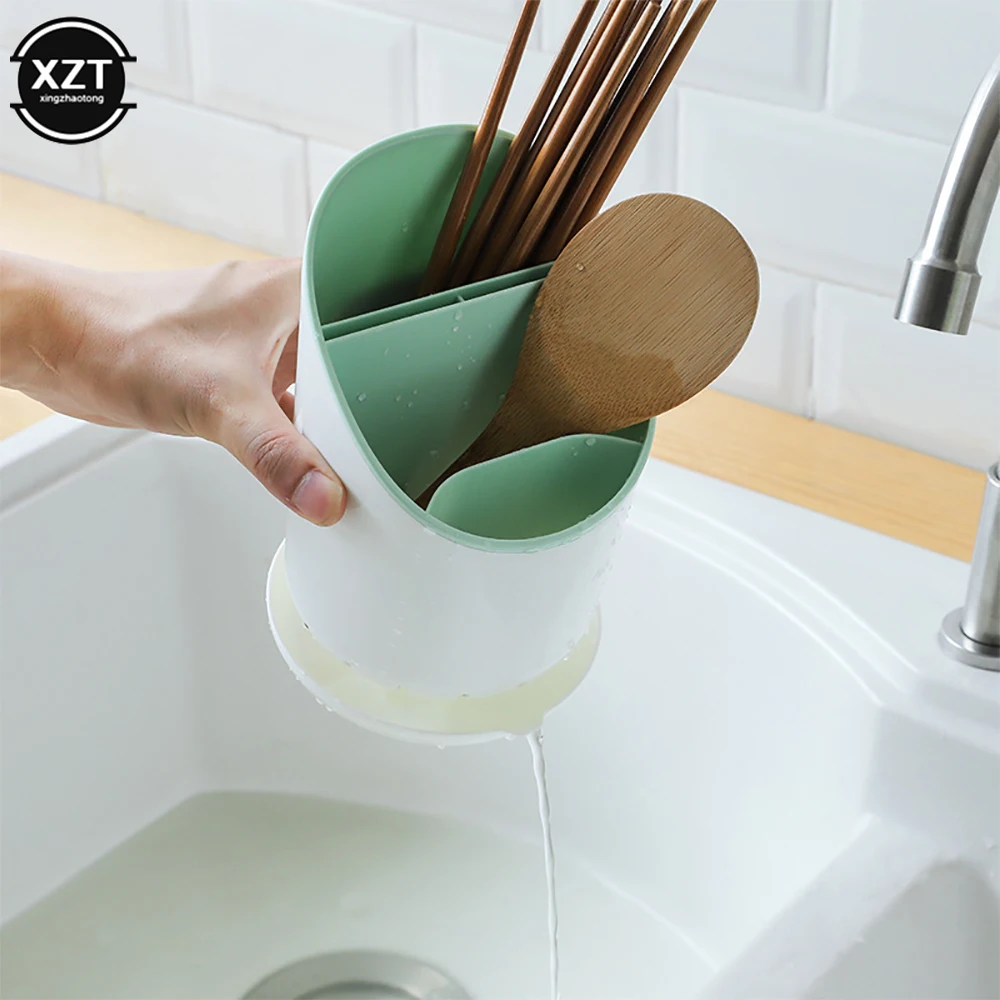 High Quality Fast Dry Drain Containers ABS+PP Draining Rack Chopsticks Cutlery Storage Rack Drain Holder Creative Kitchen Tools