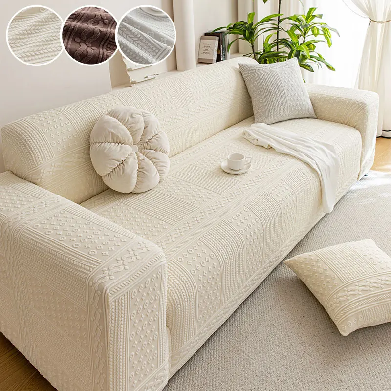 1PC-Geometric pattern elastic sofa cover, all season universal sofa cover, anti cat scratch all inclusive protective cover