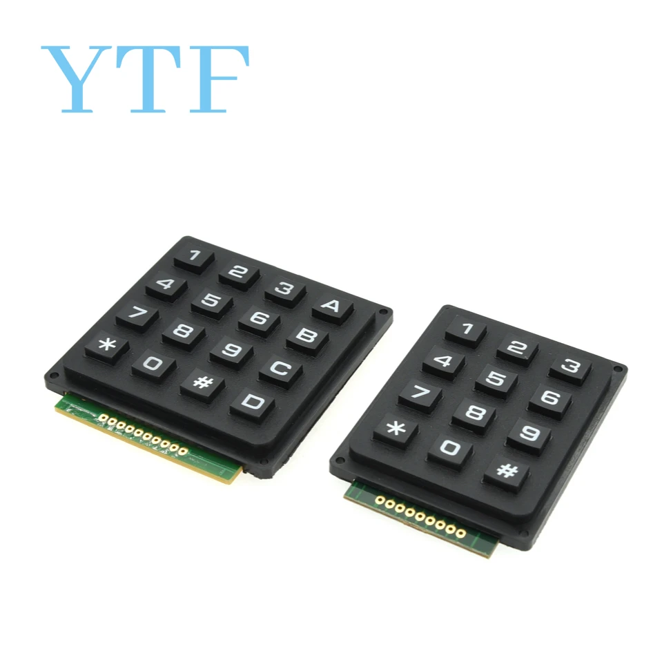 4X3 12key  4X4  Matrix Keyboard Keypad Module Use Key PIC AVR Stamp Sml 4*4 3*4 Plastic Keys Switch for Arduino Controller