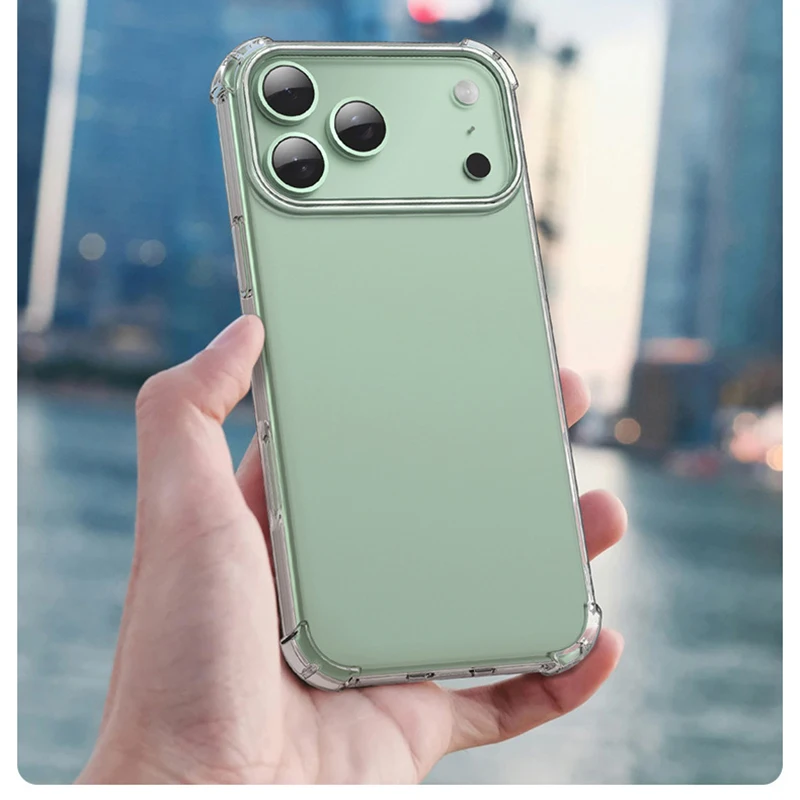 

Shockproof Soft Case For iPhone 17 Air Pro Max Ultra Thin Silicone Transparent Clear Back Cover For iPhone17 17ProMax Shell Capa