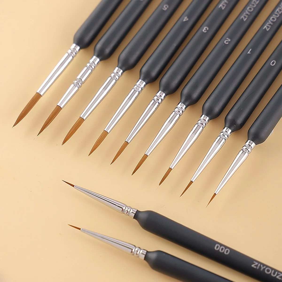 Fine Arts Wolf Brush Hook Pen for Artists Gouache Oil Painting Watercolor Acrylic Hand-Painted Brush Stroke Art Tool