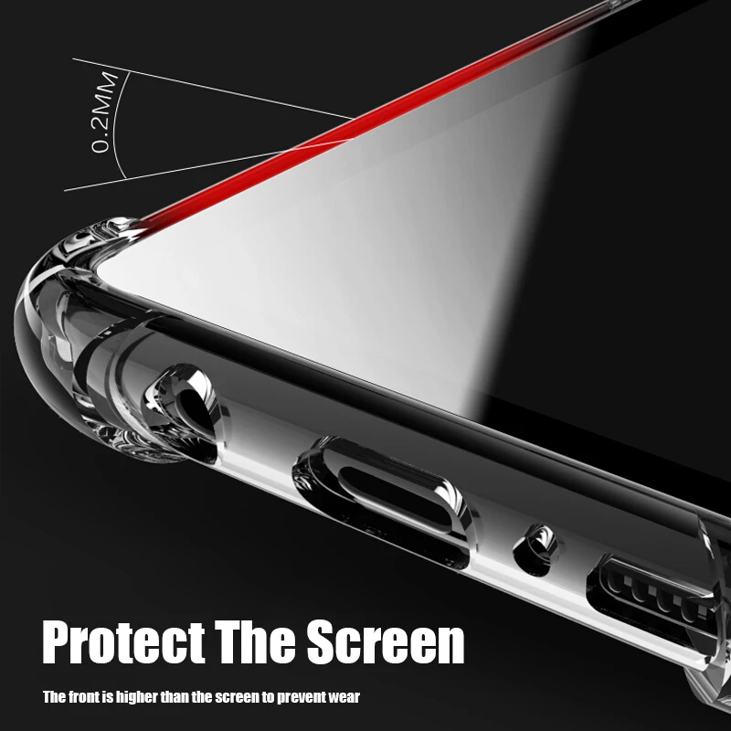 Shockproof Clear Soft Silicone Case For Samsung Galaxy S24 S20 S21 S22 S23 Ultra FE S10 S20 Plus Note 10 20 A50 A51 A52 A53 Case