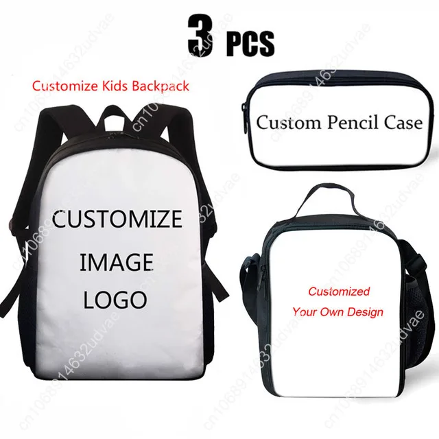 Popular Youthful Haiti Flag 3D Print 3pcs/Set Student Travel bags Laptop Daypack Backpack Lunch Bag Pencil Case