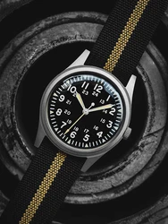 COMPANY UNAE-Montre Militaire Rétro pour Homme, Montre Pilote à Quartz, Acier Inoxydable, Verre de Table, dehors, Personnalité Shoe, SION L, K1, 34.5mm