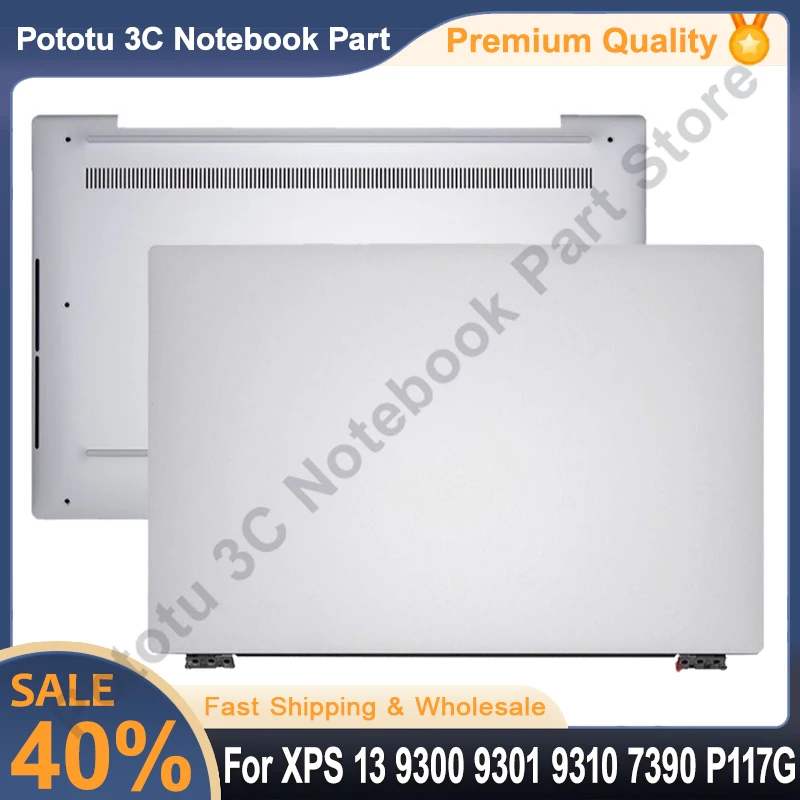 

Brand New For XPS 13 9300 9301 9310 7390 P117G Laptop LCD Back Cover 0TD5JR Bottom Case Base Cover 0T3Y7G Silver