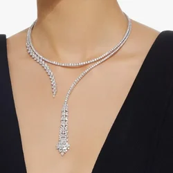 Stonefans Luxury Zircon Pendant Choker Jewelry Clavicle Chain for Women Korean Fashion Crystal Jewelry Necklace y2k Accessories