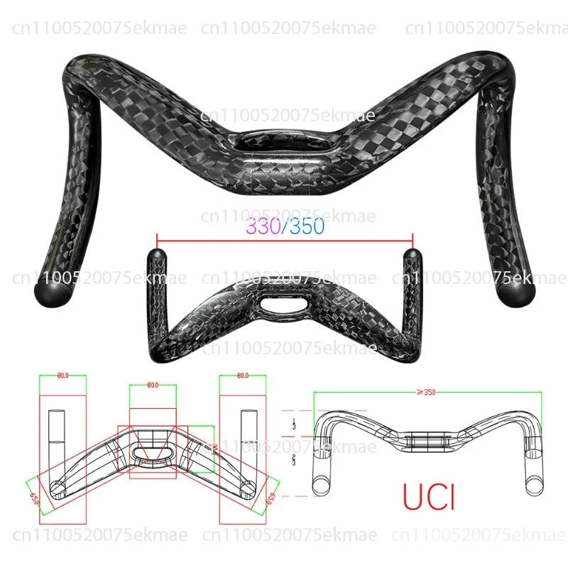 Competitive full carbon fiber track bike handlebars