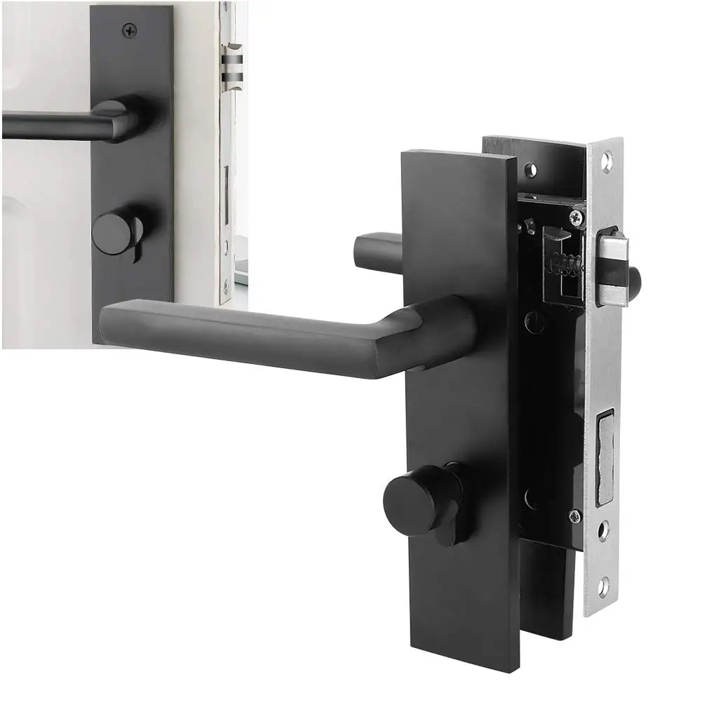 

Silent Lock Body Bedroom Solid Wood Door Lock Indoor Bedroom Lock Wooden Door Handle Space Aluminum Split Lock With Keys Screw