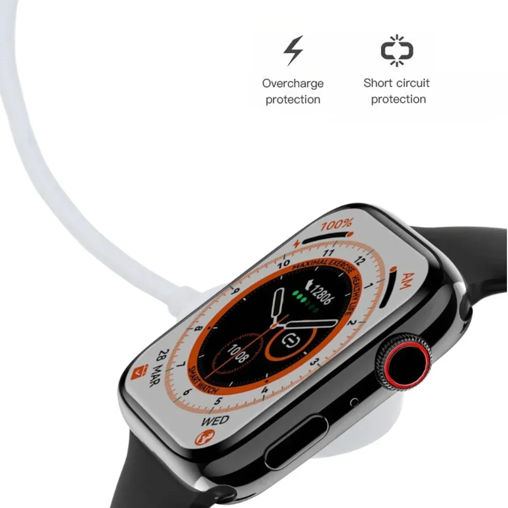 شاحن لاسلكي سريع مغناطيسي لساعة أبل سلسلة 10 9 8 7 6 5 4 3 2 1 Ultra Hermes Edition كابل شحن iWatch المحمول