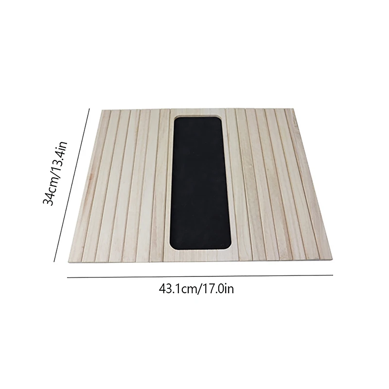 Bamboo Wood Sofa Arm Tray Table Anti-Slip Armrest Organizer Protector Drink Holder Coaster