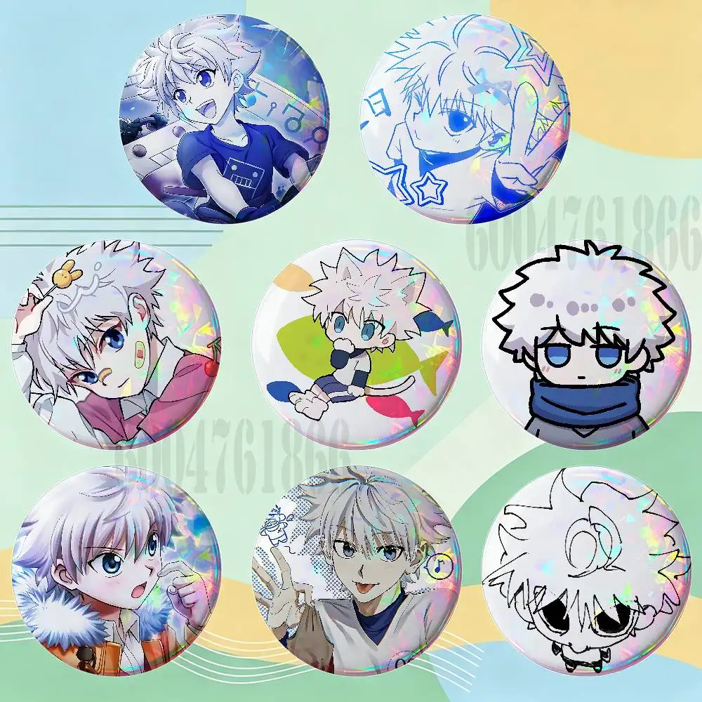 Killua Zoldyck Badges 25 32 44 58 75 mm Round Customizable Wholesale Fan goods Self-made fan freebies