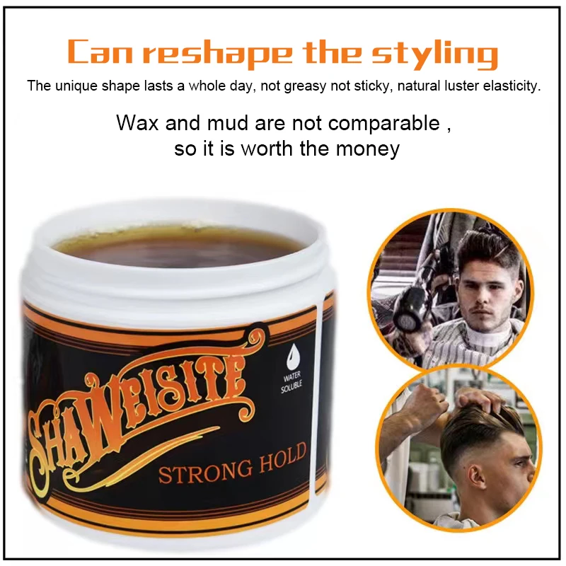 Professional Hairdresser Styling Hair Wax Salon Men\'s Wax Tick Gel Barbershop Restoring Mud Ointment Hairdressing Supplies