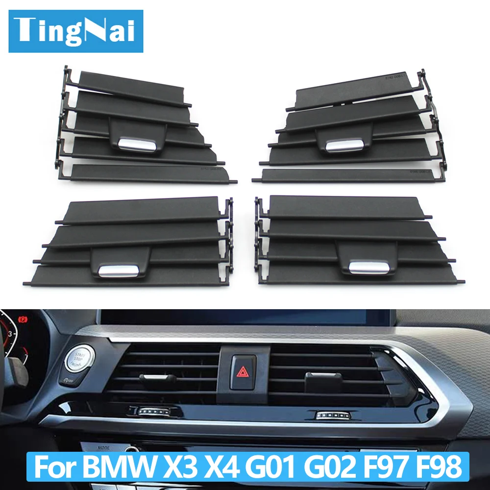 

Car Central Left Right Air Vent Grille Repair Kit AC Vent Outlet Grille Tab Clip For BMW X3 X4 X3M X4M G01 G02 F97 F98 2017-2021