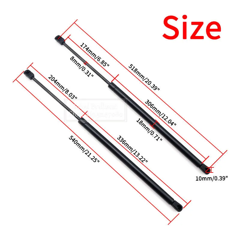 2Pcs Car Rear Upper Tailgate Boot Gas Spring Struts Support Rods Bars For Land Rover Range Rover L322 2002 Onwards BHE760020