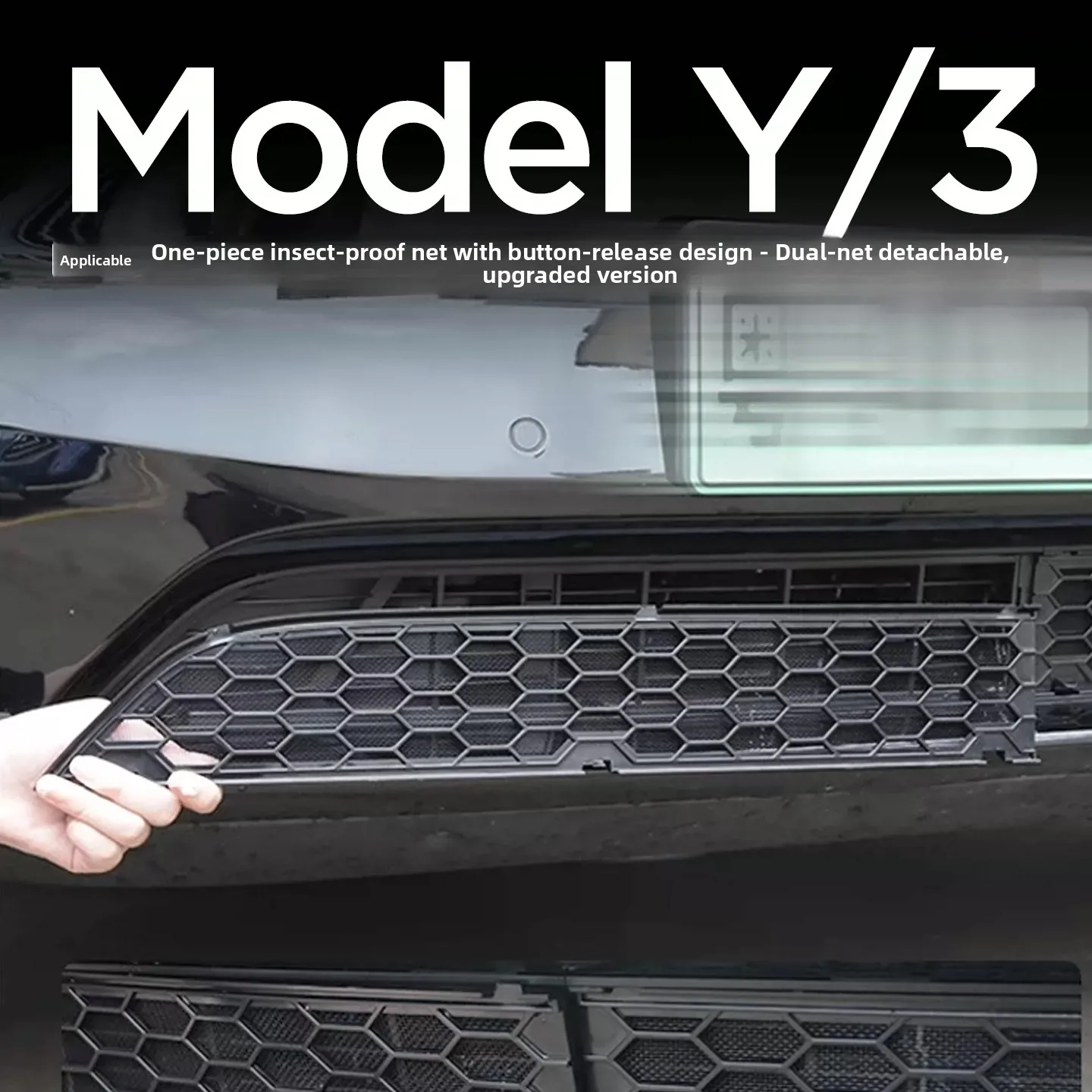 Applicable6New version of TeslaModelY3YLInsect-proof net for air conditioner intake, anti-pollution net, dust-proof net