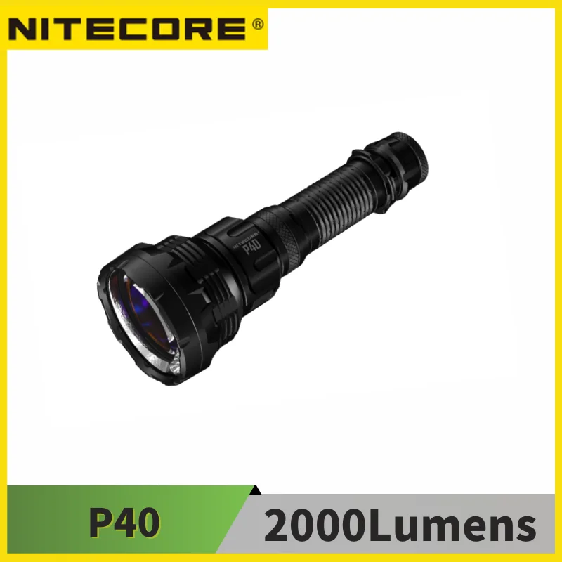 NITECORE P40 Search LEP Flashlight 2000Lumens Max Beam Distance 2,900m USB-C Rechargeable With 5500mAH Battery
