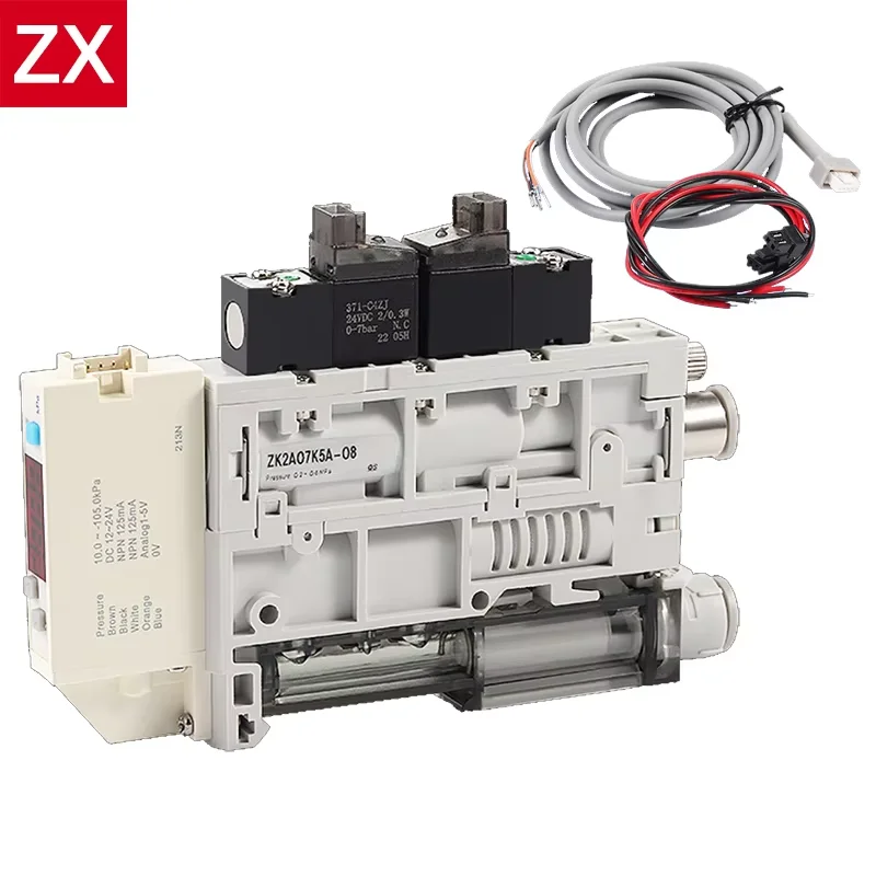 ZK2A07K5A-10K5A-08 Small Digital Display With Rupture Valve Integrated Vacuum Generator Suction And Rupture Integrated