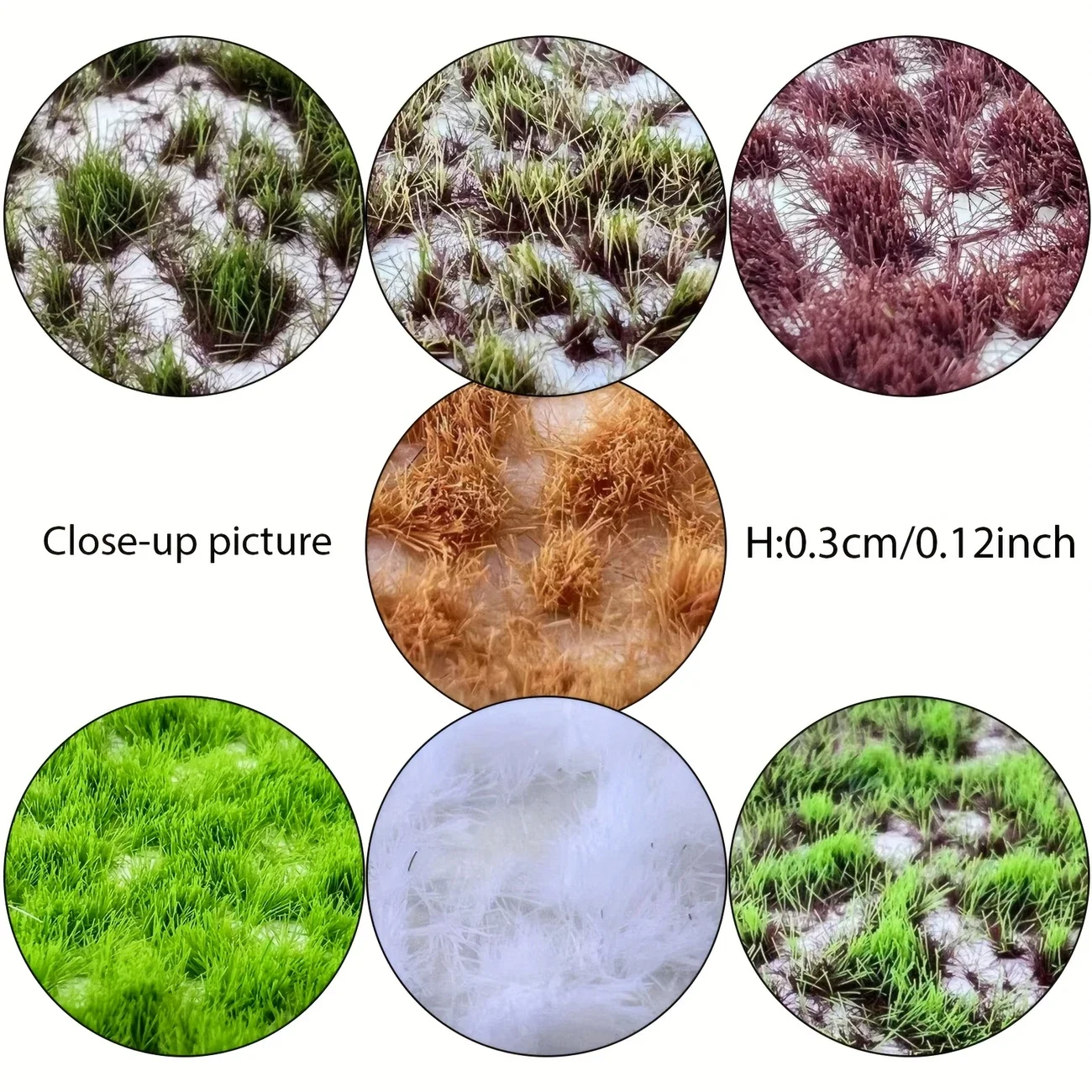 3MM Miniature STATIC Grass Tufts รุ่น Multicolor พืชหญ้าคลัสเตอร์อาคารทหาร Wargame ฉากรถไฟรถไฟ Diorama ชุด