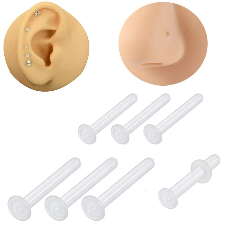 Piercing de cristal Pyrex para la Nariz, joyería corporal, 18G-10G, 2023