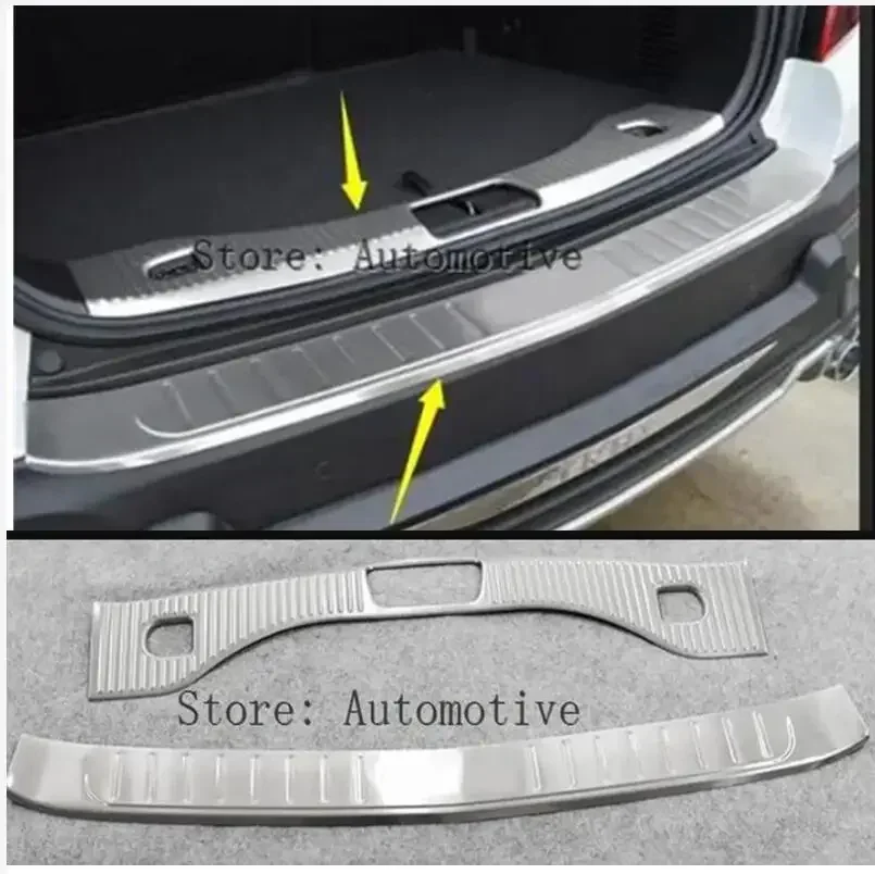 

For Chevrolet TRAX 2014 2015 16 17 2018 Stainless Steel New Style Inner and Outer Rear Bumper Protector Sill Plate Cover Trim