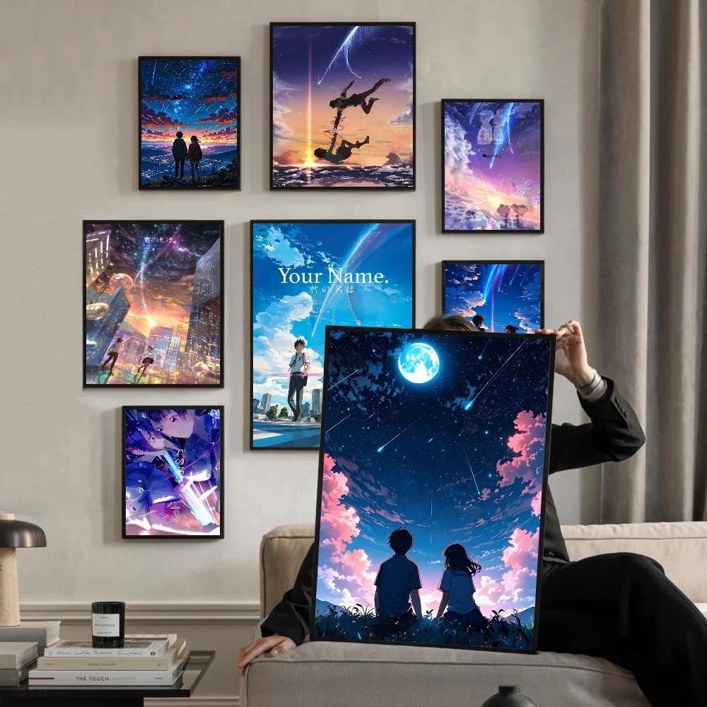 

Japan Anime Your Name Anime Posters Sticky HD Quality Wall Art Retro Posters For Home Kawaii Room Decor