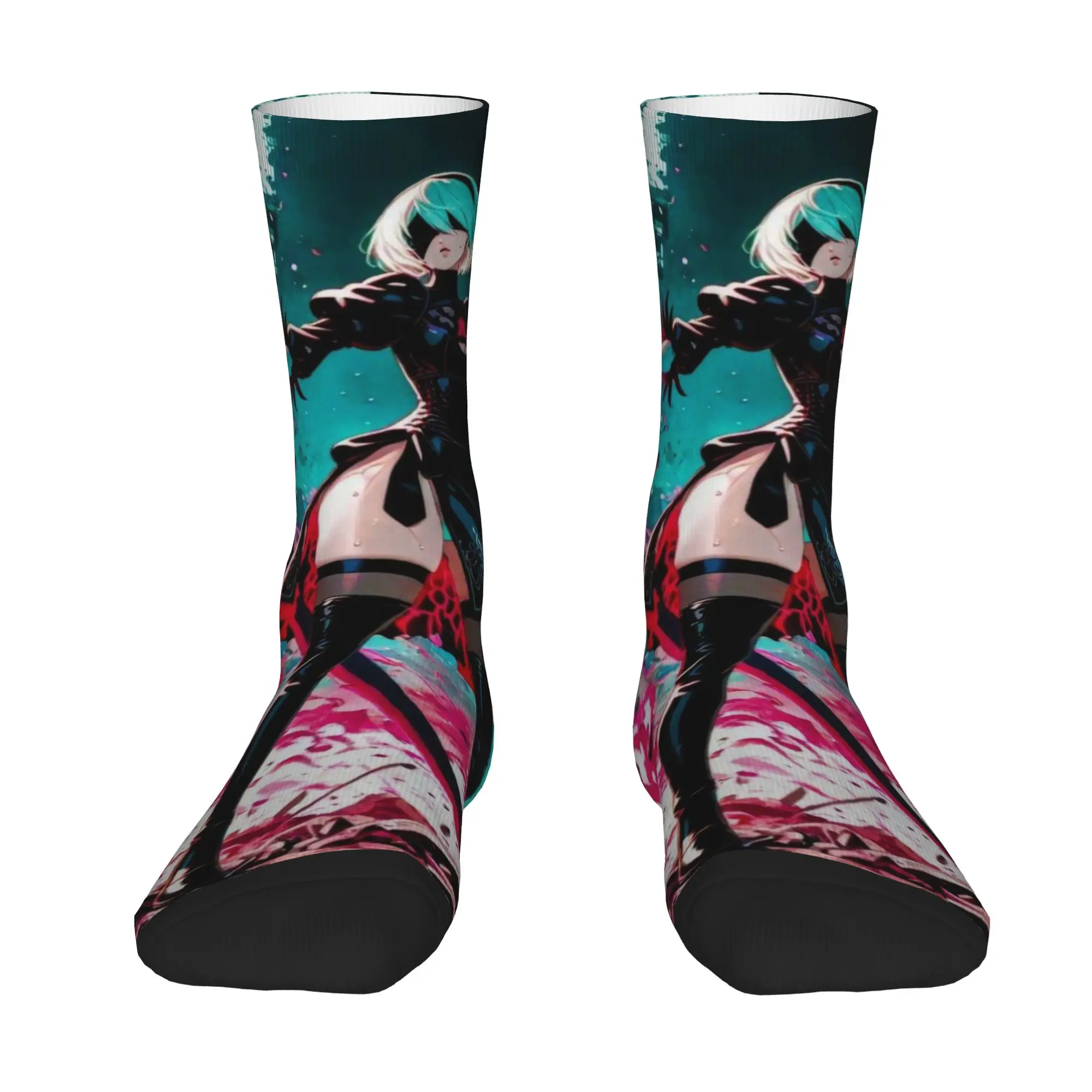Nier Automatas  Socks  Anti Slip Stockings Men Soft Breathable Outdoor Sports Socks Autumn Gothic Design Socks