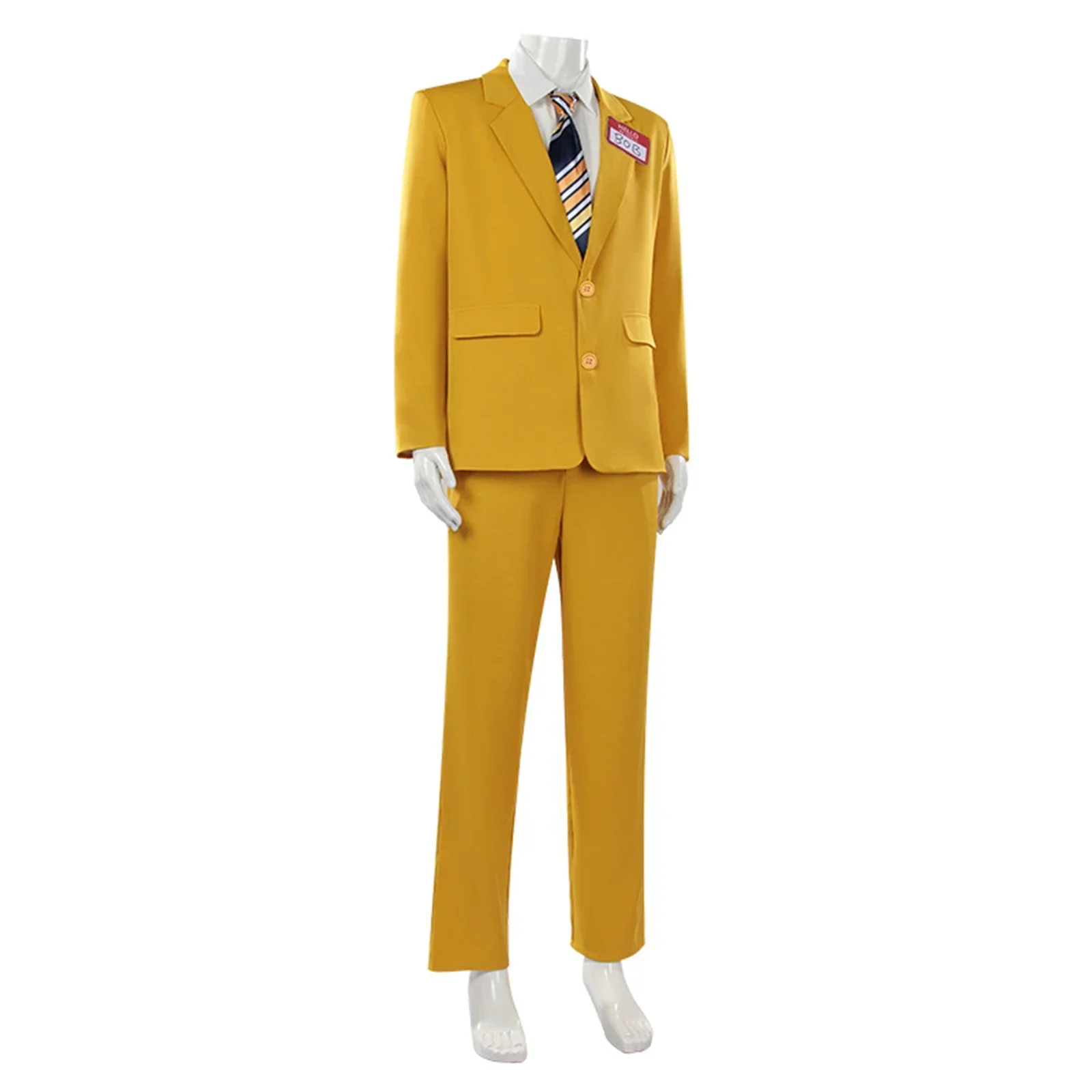 Movie BOB Cosplay Costume Adult Unisex Yellow Coat Pants Uniform Suit Halloween Outfit Carnival Party Performance