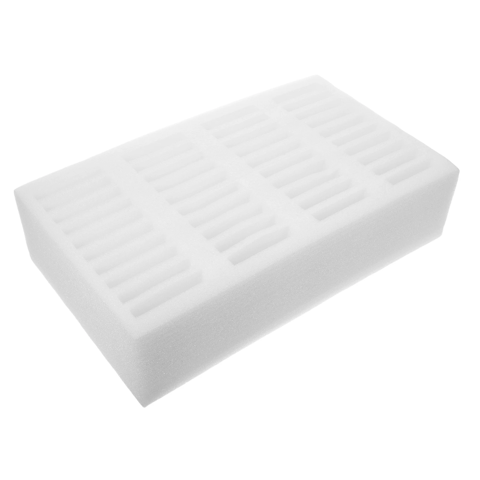 

White Foam Mobile Phone Storage Box Multicompartment Protective Organizer School Office Desktop Cell Phone Holder Calculator