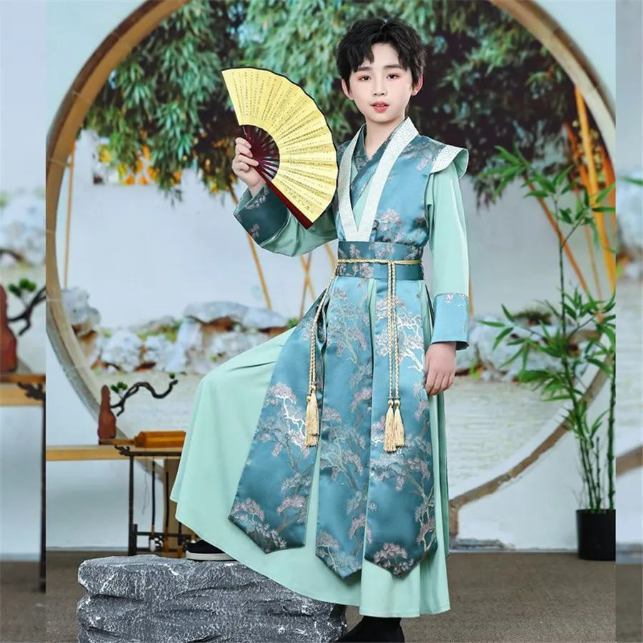 

Boy Hanfu Modern Vestidos Children Dress Cosplay Boys Outfit Ancient Stage Baby Traditional Chinese Costume Kids Clothes