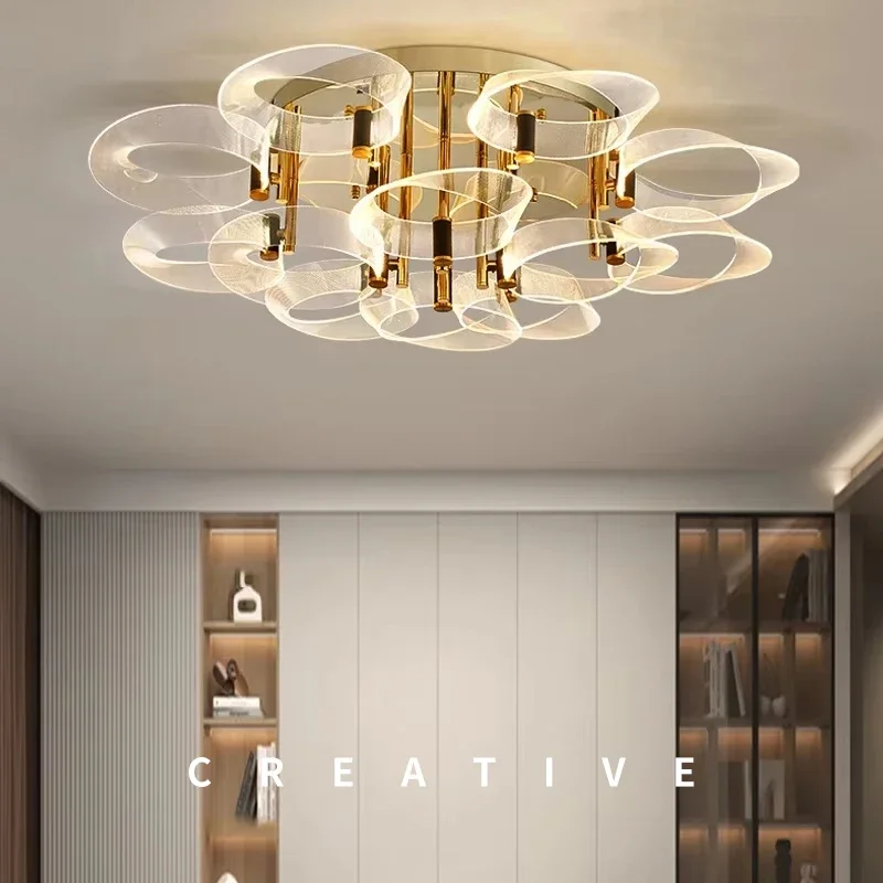 

Modern Branches LED Ceiling Chandelier Metal Acrylic Ceiling Lamp Home Decoration Living Dining Room Bedroom Lighting Fixtures