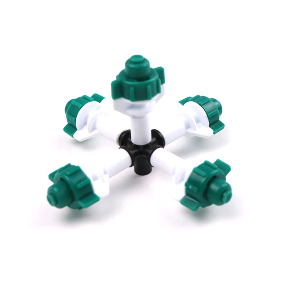 Cross Misting Sprinkler 6 Mm Interface Greenhouse Watering Sprinkler Irrigation Gardening Tools and Equipment Atomizer
