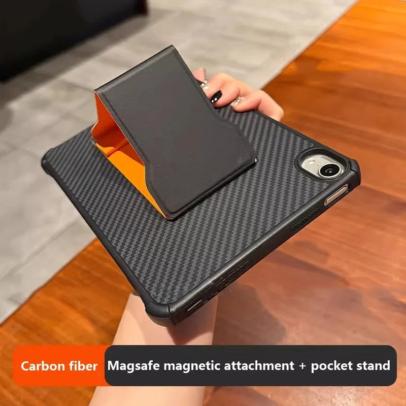

Carbon Fiber Case For 2025 iPad A16 11inch Air 11 7 6 5 4 Pro 13 12.9 10th 10.9 10.2 Air13 Mini 7 6 Magnetic Pocket Holder Cover