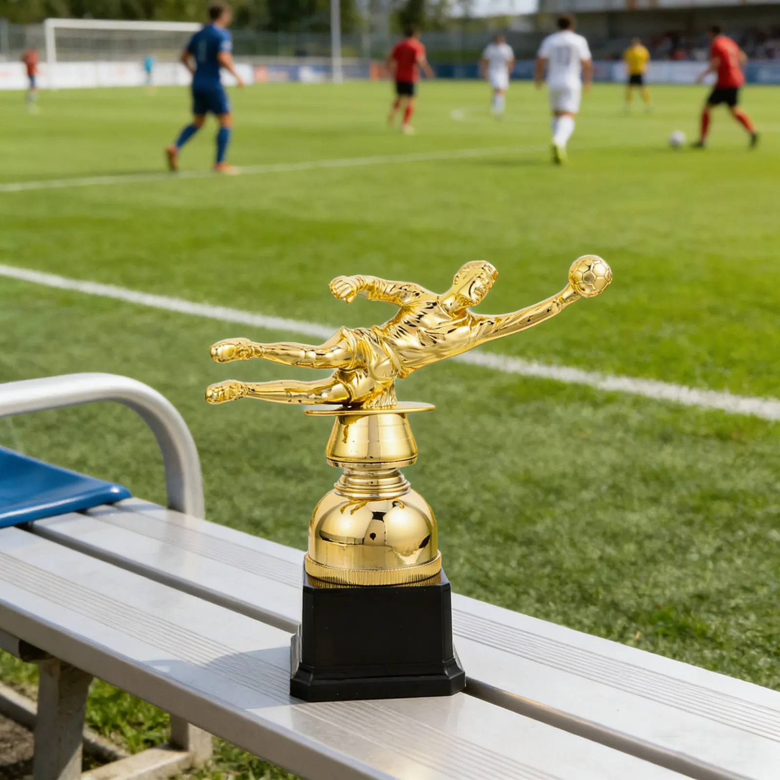 サッカーゴールキーパートロフィー-ゴールドサッカーアワード-サッカーゴーリーチャンピオンシップトロフィー-ファン記念品-ユースリーグギフト-サッカーアワード