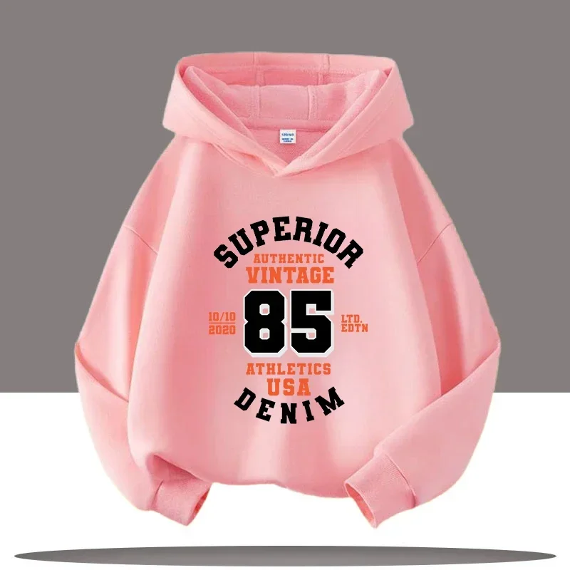 جديد ريترو الطباعة الرقمية الأطفال مقنعين الكرتون البلوز للبنين والبنات عارضة الخريف البلوز هوديي عارضة الأزياء #2