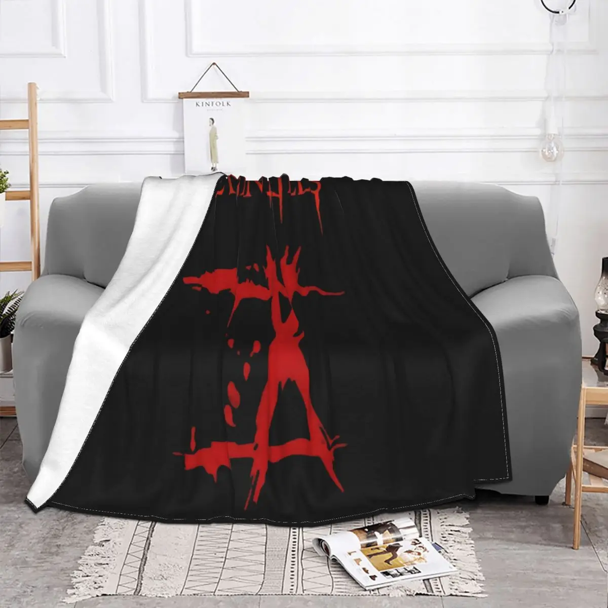 T Mens Ice Nine Kills Metalcore Band Logo Any Logo Cool Punk Pop Natural Western Style Party Throw Blanket