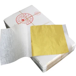 1000Pcs Imitation Gold Silver Aolly Foil Paper Leaf Sheet Gilding DIY Art Crafts Paper Birthday Party Wedding Cake Home Decors
