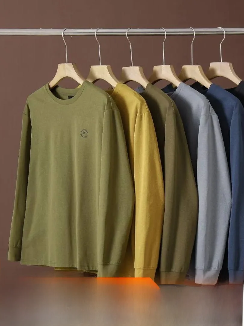 Breathable Long Sleeve Base Shirt Men's Outdoor Autumn Winter Micro-Pore Structure Moisture-Wicking Casual Style T-Shirt