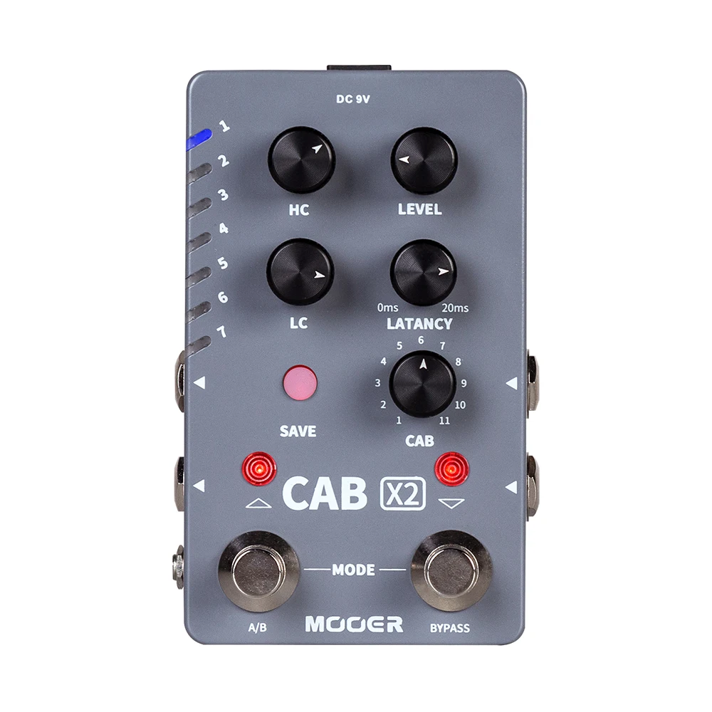 

MOOER CAB X2 Stereo IR Cabinet Simulation Guitar Effect Pedal Dual Channel Cab Simulation Pedal 14 Presets 11 Factory IR