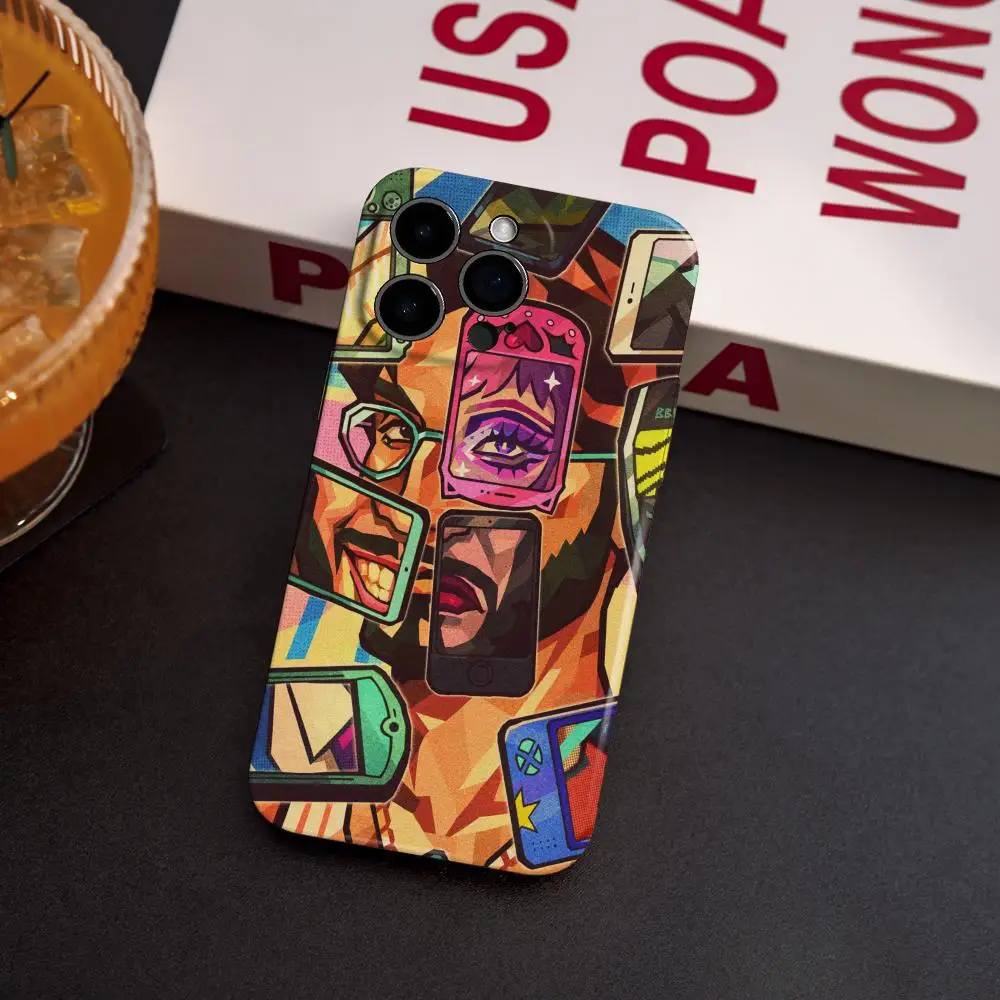 bbno$ Phone Case For iPhone 17 16 15 14 13 12 Pro Max Plus Glossy HD Fine Hole Liquid Film Soft Shell