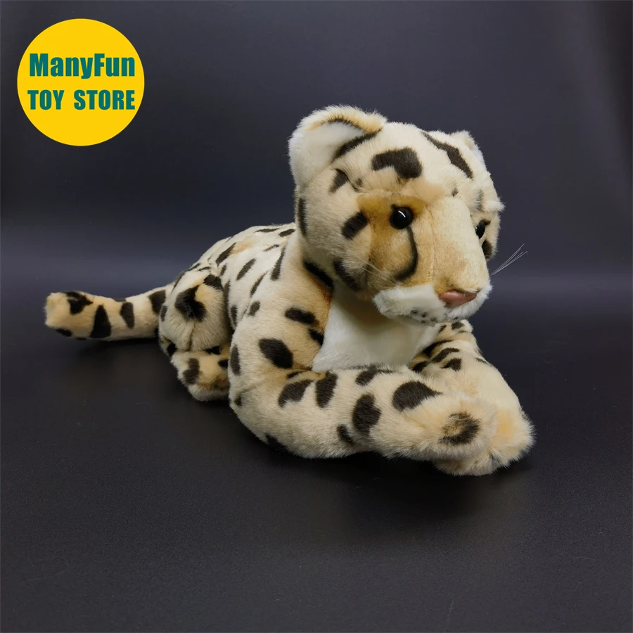 Leopard High Fidelity Anime Cute Plushie Little Cheetah Plush Toys Lifelike Animals Simulation Stuffed Doll Kawai Toy Gifts