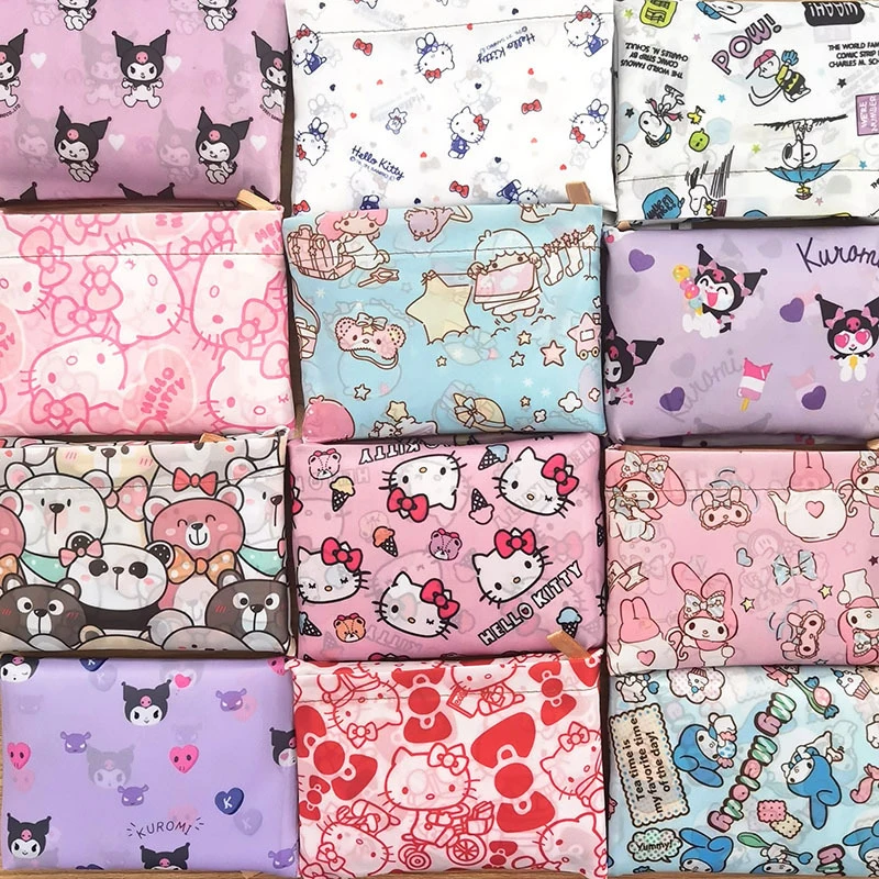 Bolsa de compras Kawaii Sanrio Kuromi Cinnamoroll Anime, bolsa de almacenamiento de gran capacidad para estudiantes, juguetes, regalos para niñas