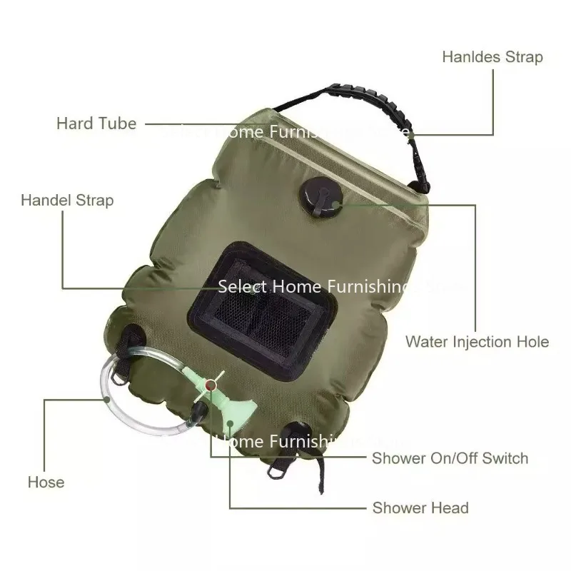 

Suitable for Outdoor Bath Bag Foldable Self-driving Tour 20L Shower Water Storage