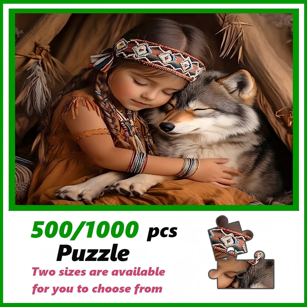

A high-quality 500/1000-piece puzzle, perfect for adults, is a fun family game that helps relieve stress and is great for birthd
