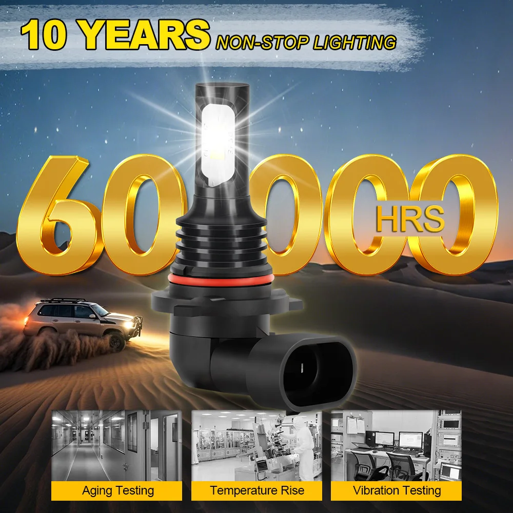 2X 12 فولت 20000LM السيارات الجبهة أضواء الضباب HB4 9006 مصابيح ضباب LED 90 واط التوصيل والتشغيل 6000 كيلو الأبيض لتويوتا كورولا 2005 2006 2007 2008